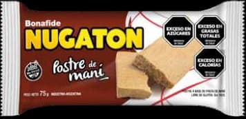 Nugaton postre de maní Bonafide en su envase individual